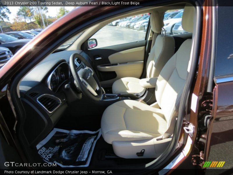 Deep Auburn Pearl / Black/Light Frost Beige 2013 Chrysler 200 Touring Sedan