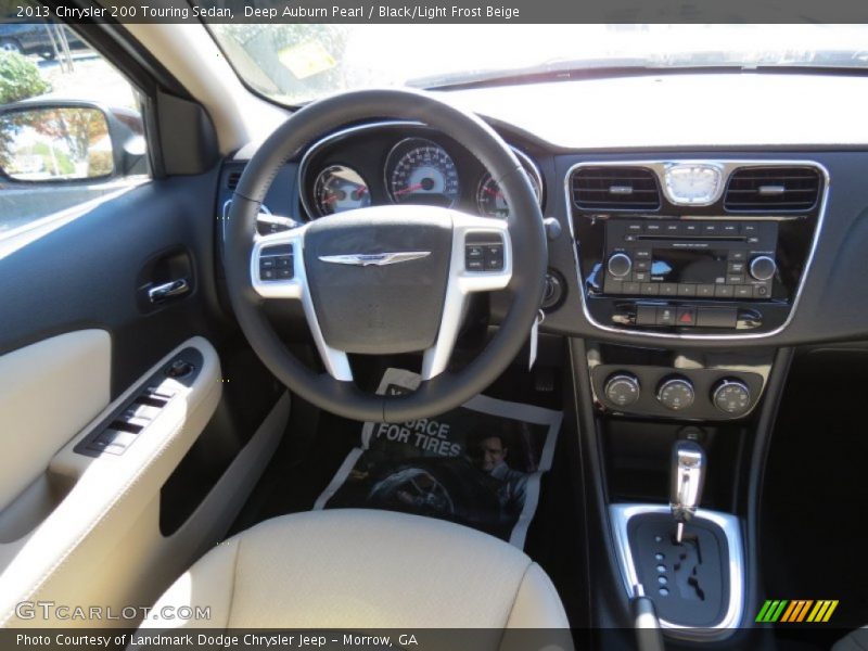 Deep Auburn Pearl / Black/Light Frost Beige 2013 Chrysler 200 Touring Sedan