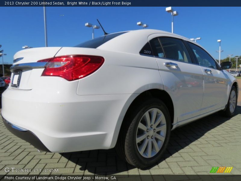 Bright White / Black/Light Frost Beige 2013 Chrysler 200 Limited Sedan