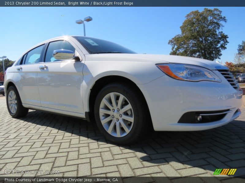 Bright White / Black/Light Frost Beige 2013 Chrysler 200 Limited Sedan