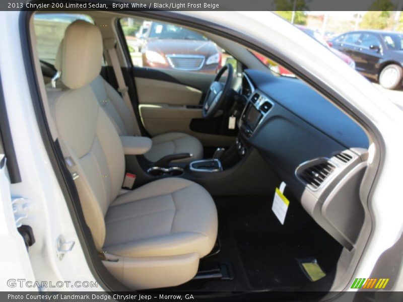 Bright White / Black/Light Frost Beige 2013 Chrysler 200 Limited Sedan