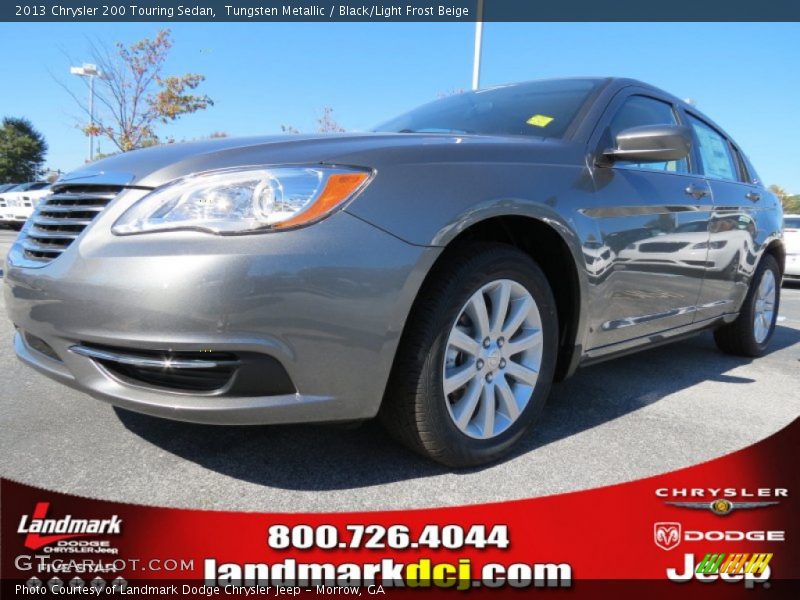 Tungsten Metallic / Black/Light Frost Beige 2013 Chrysler 200 Touring Sedan