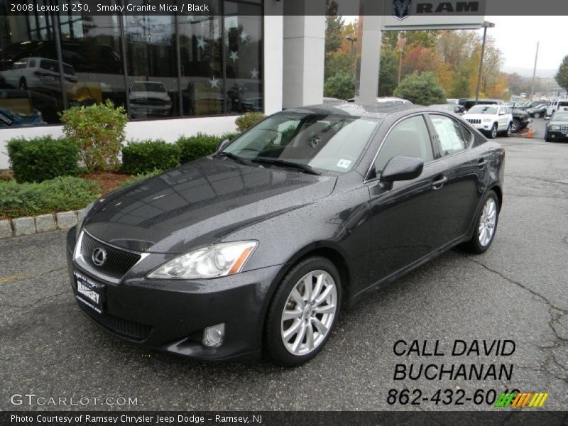 Smoky Granite Mica / Black 2008 Lexus IS 250