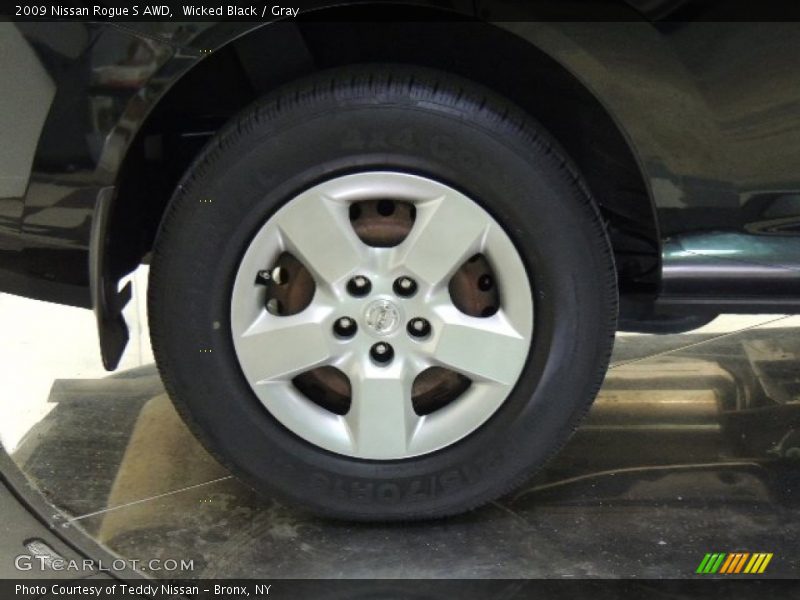 Wicked Black / Gray 2009 Nissan Rogue S AWD