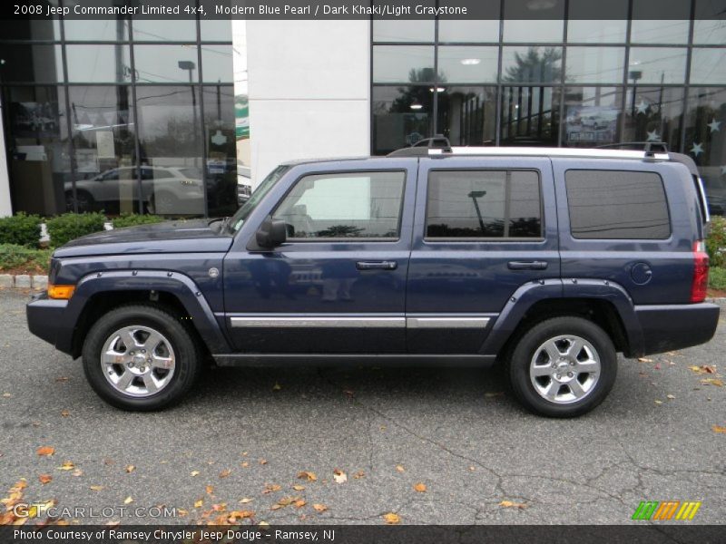 Modern Blue Pearl / Dark Khaki/Light Graystone 2008 Jeep Commander Limited 4x4