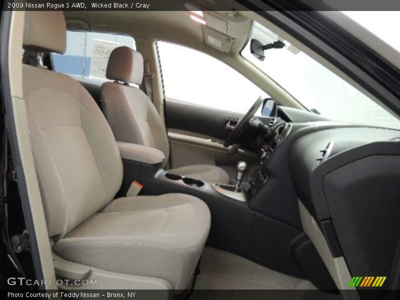Wicked Black / Gray 2009 Nissan Rogue S AWD