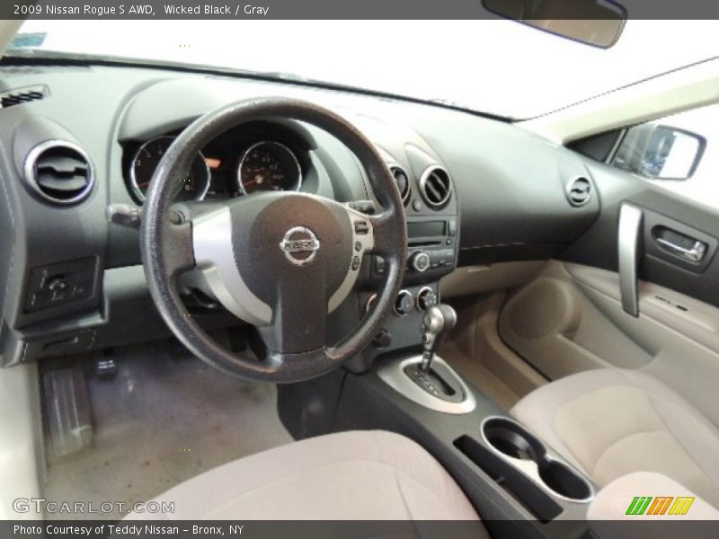 Wicked Black / Gray 2009 Nissan Rogue S AWD