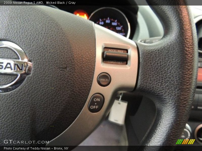 Wicked Black / Gray 2009 Nissan Rogue S AWD