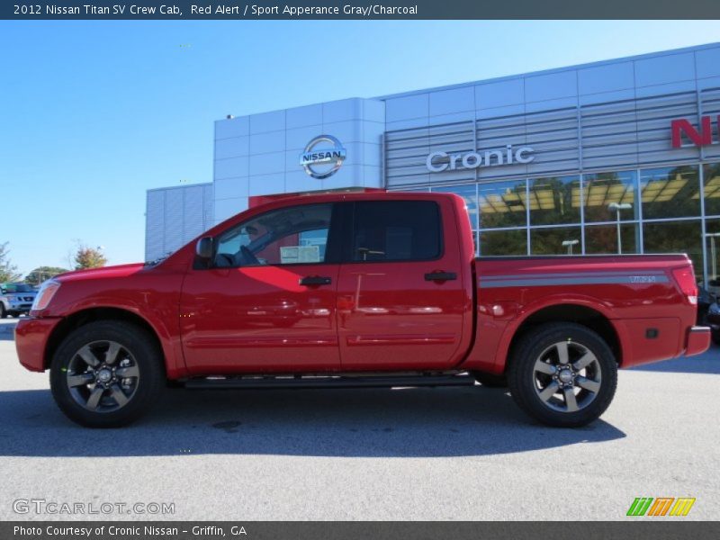 Red Alert / Sport Apperance Gray/Charcoal 2012 Nissan Titan SV Crew Cab