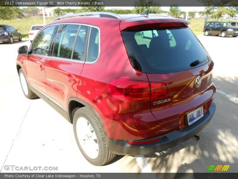 Wild Cherry Metallic / Black 2012 Volkswagen Tiguan SE
