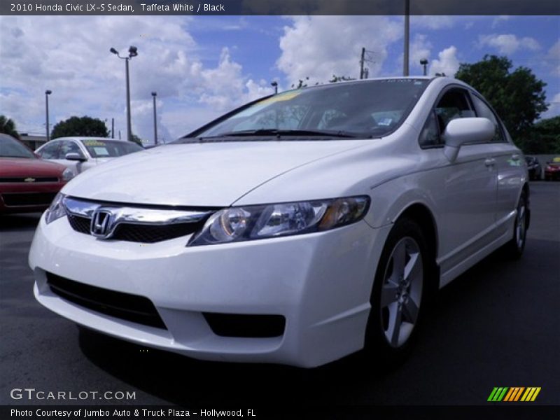 Taffeta White / Black 2010 Honda Civic LX-S Sedan