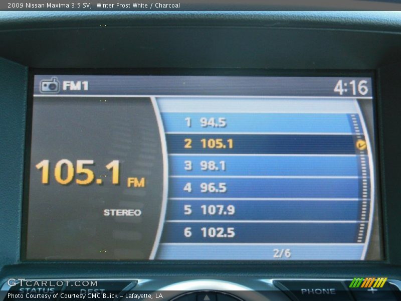 Winter Frost White / Charcoal 2009 Nissan Maxima 3.5 SV