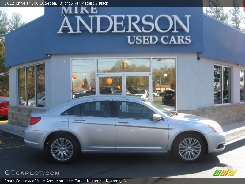 Bright Silver Metallic / Black 2012 Chrysler 200 LX Sedan