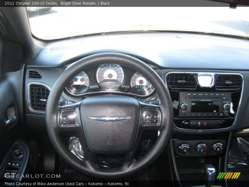 Bright Silver Metallic / Black 2012 Chrysler 200 LX Sedan