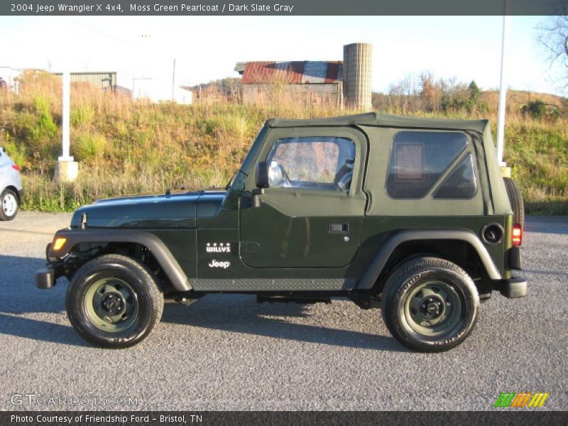 Moss Green Pearlcoat / Dark Slate Gray 2004 Jeep Wrangler X 4x4