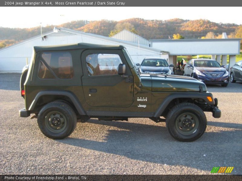 Moss Green Pearlcoat / Dark Slate Gray 2004 Jeep Wrangler X 4x4