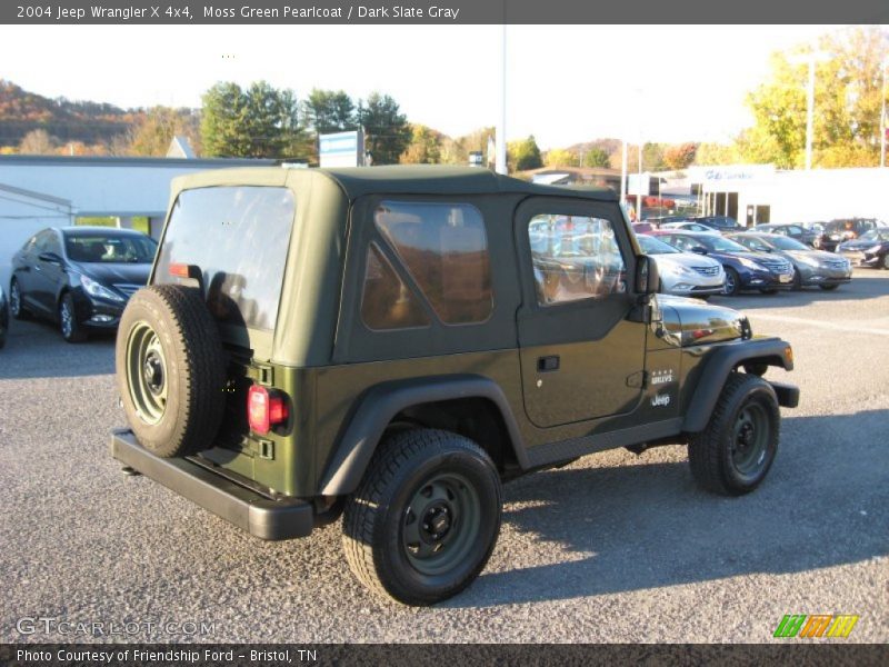 Moss Green Pearlcoat / Dark Slate Gray 2004 Jeep Wrangler X 4x4