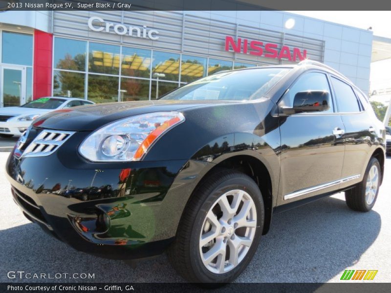 Super Black / Gray 2013 Nissan Rogue SV