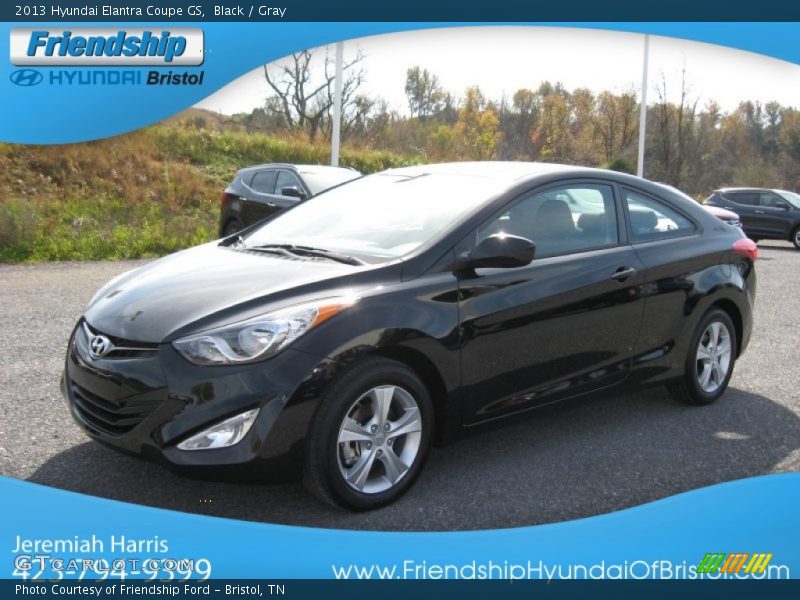 Black / Gray 2013 Hyundai Elantra Coupe GS