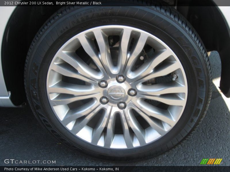 Bright Silver Metallic / Black 2012 Chrysler 200 LX Sedan