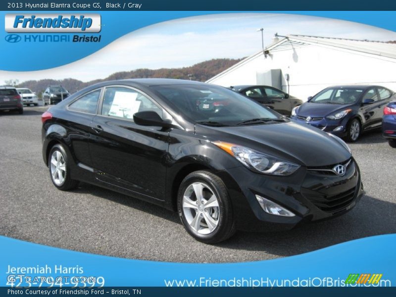 Black / Gray 2013 Hyundai Elantra Coupe GS