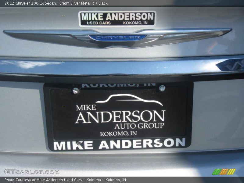 Bright Silver Metallic / Black 2012 Chrysler 200 LX Sedan