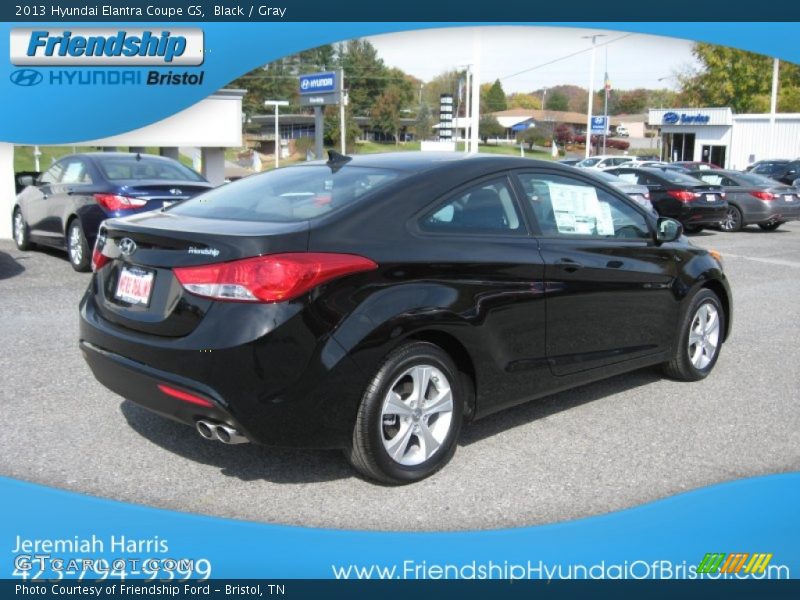Black / Gray 2013 Hyundai Elantra Coupe GS