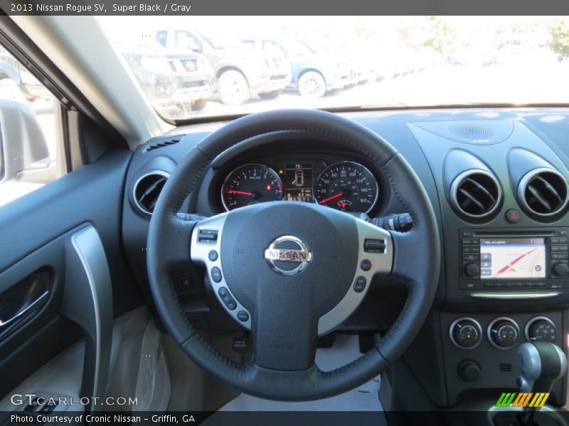 Super Black / Gray 2013 Nissan Rogue SV