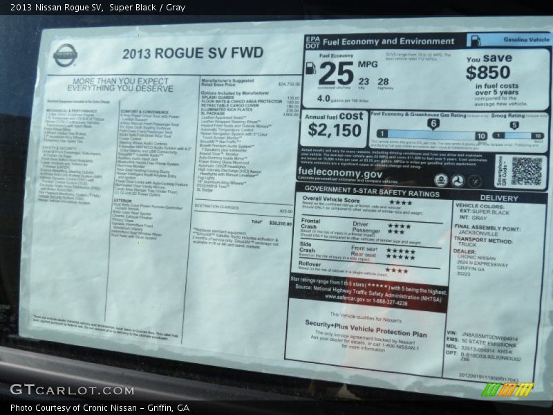 Super Black / Gray 2013 Nissan Rogue SV