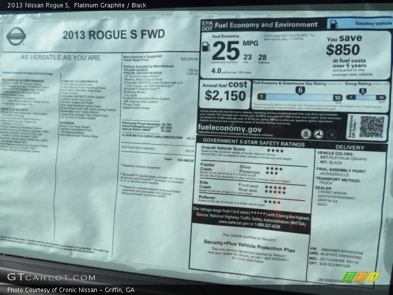 Platinum Graphite / Black 2013 Nissan Rogue S