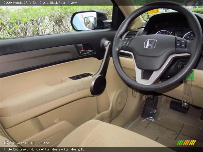 Crystal Black Pearl / Ivory 2009 Honda CR-V EX