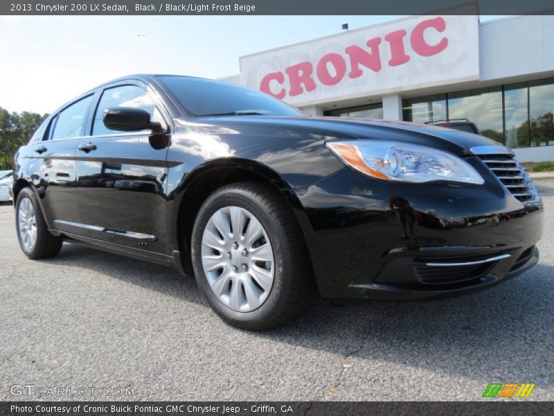 Black / Black/Light Frost Beige 2013 Chrysler 200 LX Sedan