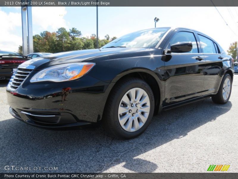 Black / Black/Light Frost Beige 2013 Chrysler 200 LX Sedan
