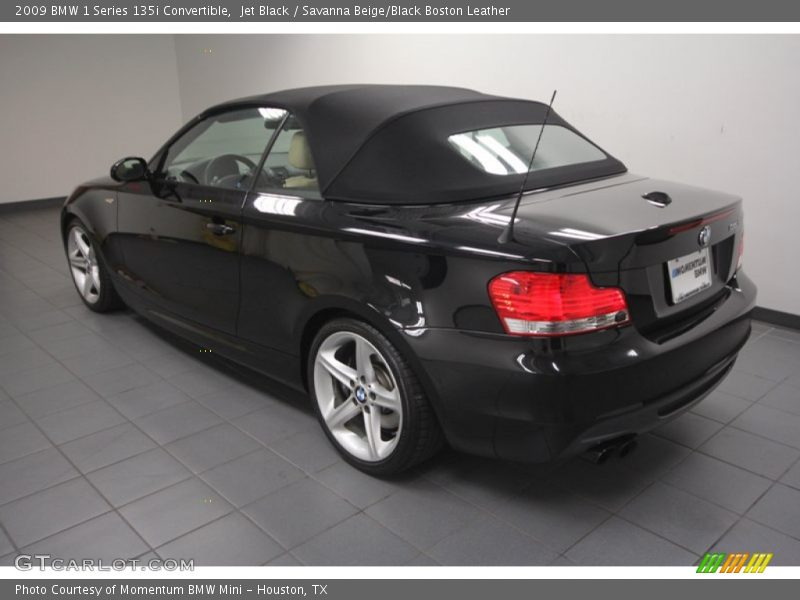 Jet Black / Savanna Beige/Black Boston Leather 2009 BMW 1 Series 135i Convertible