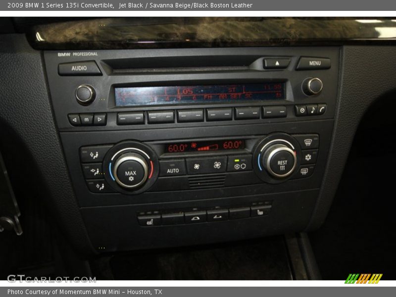 Jet Black / Savanna Beige/Black Boston Leather 2009 BMW 1 Series 135i Convertible