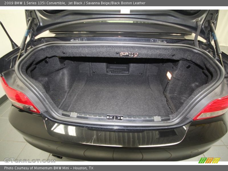 Jet Black / Savanna Beige/Black Boston Leather 2009 BMW 1 Series 135i Convertible