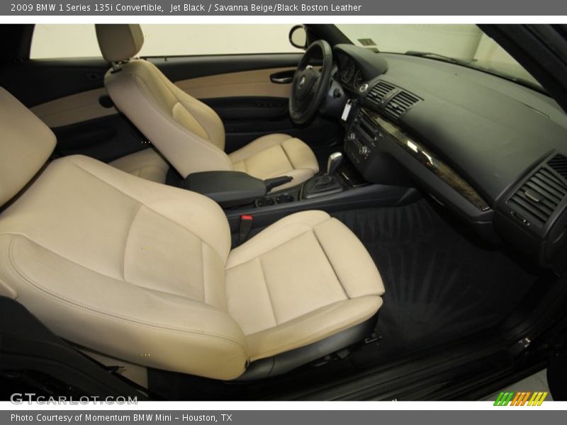 Jet Black / Savanna Beige/Black Boston Leather 2009 BMW 1 Series 135i Convertible