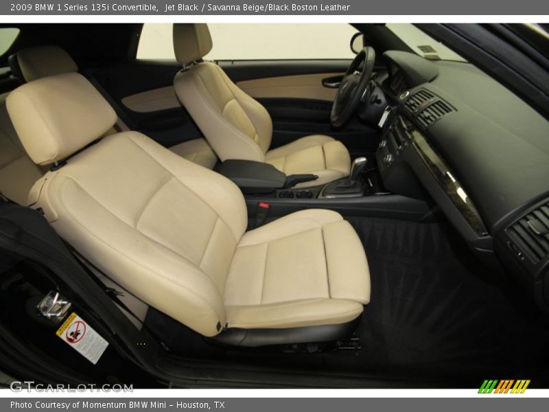 Jet Black / Savanna Beige/Black Boston Leather 2009 BMW 1 Series 135i Convertible