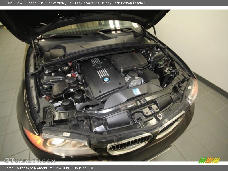 Jet Black / Savanna Beige/Black Boston Leather 2009 BMW 1 Series 135i Convertible