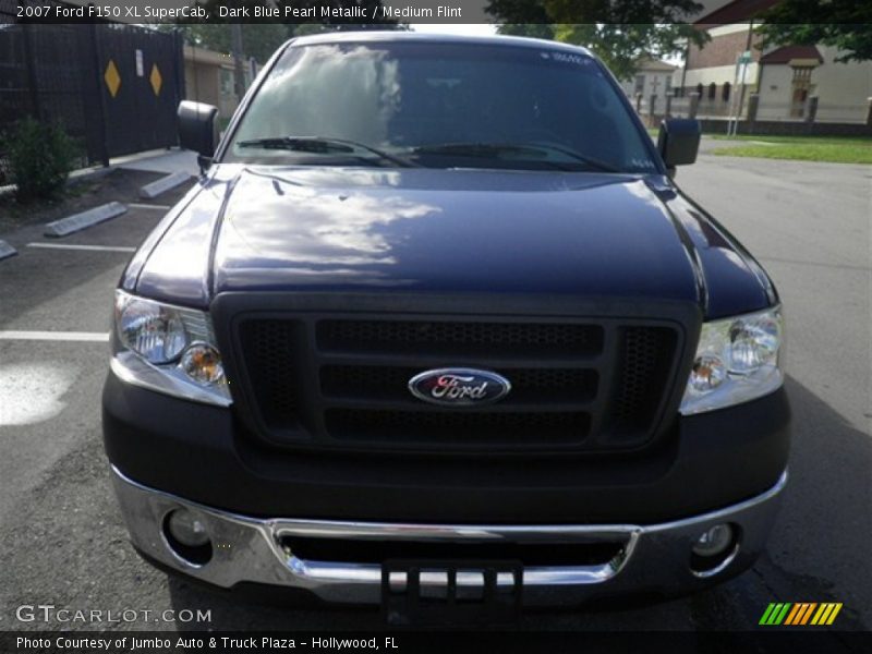 Dark Blue Pearl Metallic / Medium Flint 2007 Ford F150 XL SuperCab