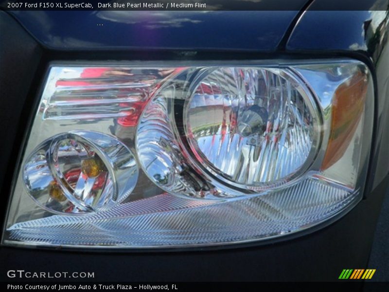 Dark Blue Pearl Metallic / Medium Flint 2007 Ford F150 XL SuperCab