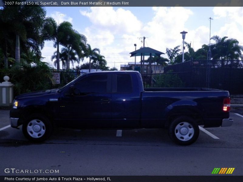 Dark Blue Pearl Metallic / Medium Flint 2007 Ford F150 XL SuperCab