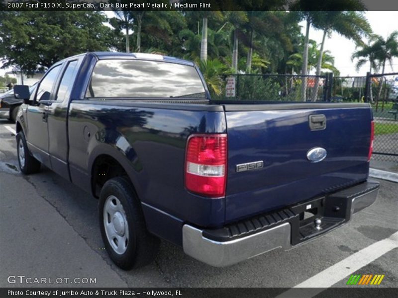 Dark Blue Pearl Metallic / Medium Flint 2007 Ford F150 XL SuperCab
