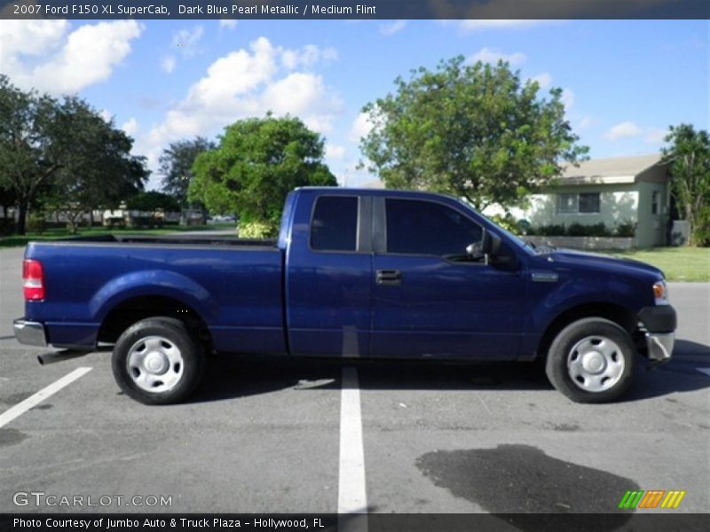 Dark Blue Pearl Metallic / Medium Flint 2007 Ford F150 XL SuperCab