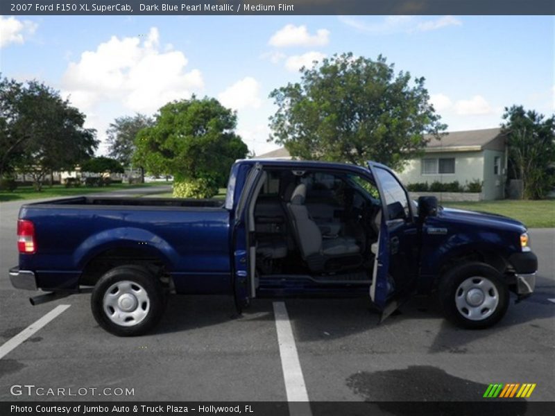 Dark Blue Pearl Metallic / Medium Flint 2007 Ford F150 XL SuperCab