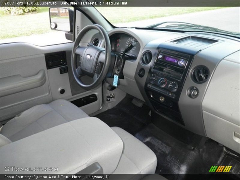 Dark Blue Pearl Metallic / Medium Flint 2007 Ford F150 XL SuperCab