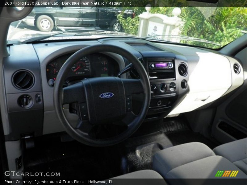 Dark Blue Pearl Metallic / Medium Flint 2007 Ford F150 XL SuperCab