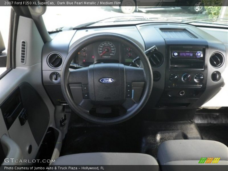 Dark Blue Pearl Metallic / Medium Flint 2007 Ford F150 XL SuperCab