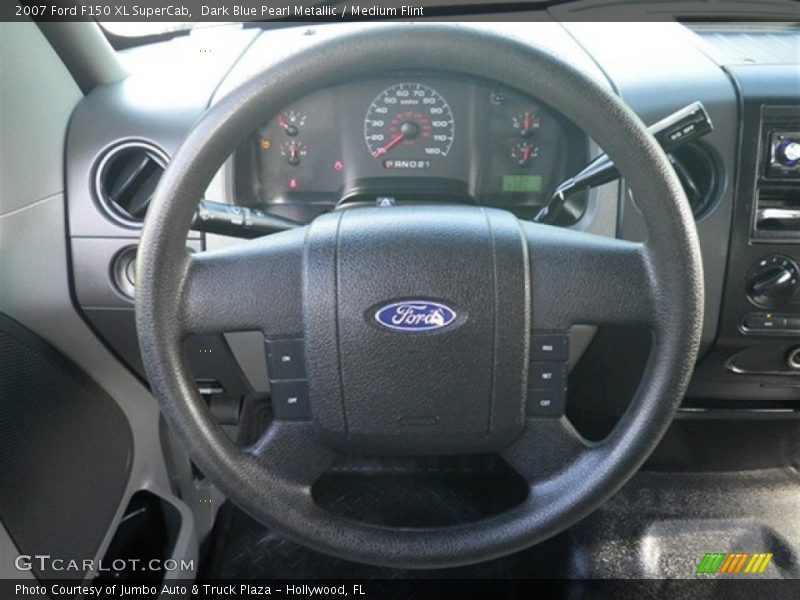 Dark Blue Pearl Metallic / Medium Flint 2007 Ford F150 XL SuperCab