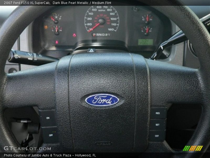 Dark Blue Pearl Metallic / Medium Flint 2007 Ford F150 XL SuperCab